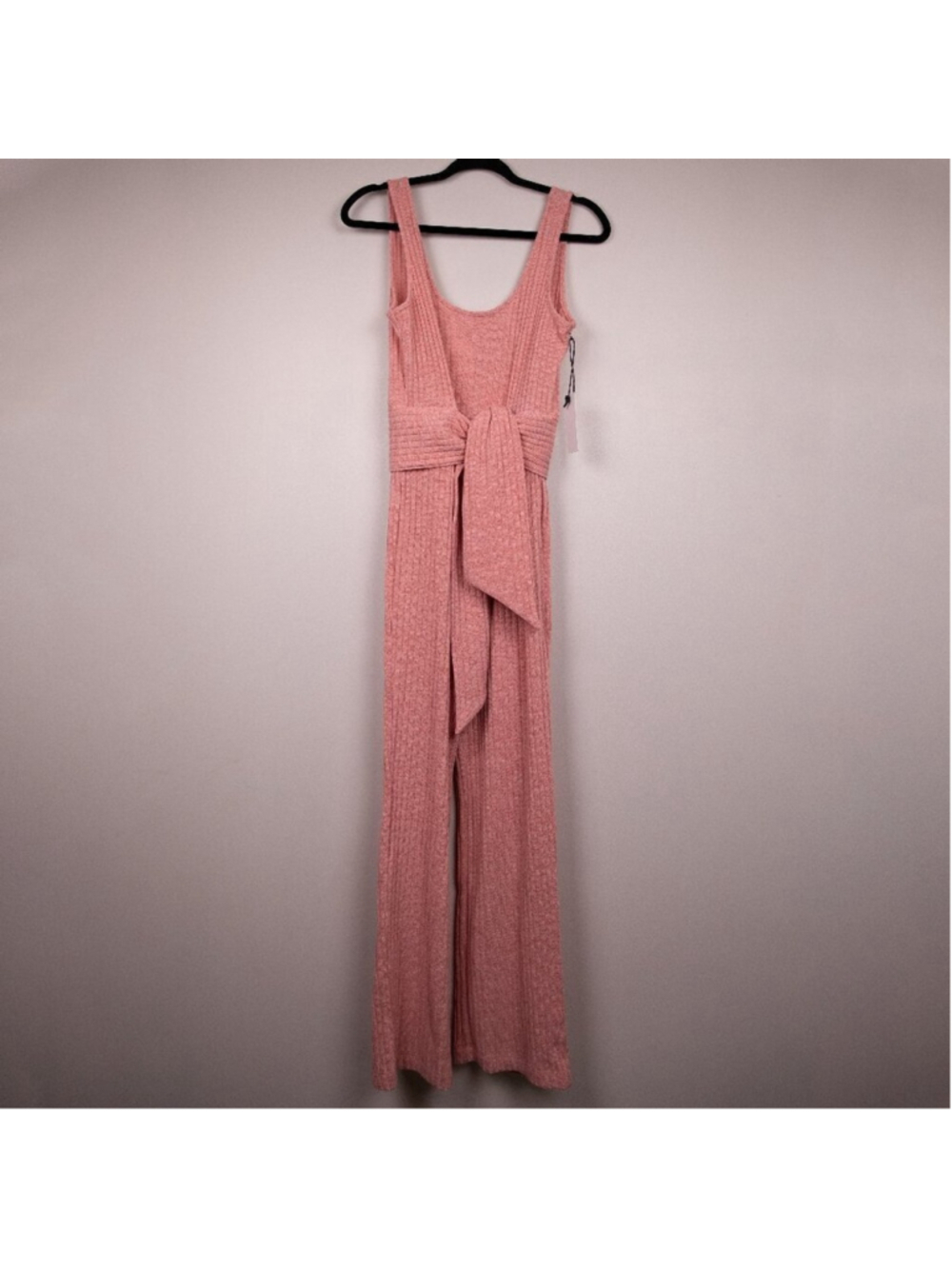 Revolve Saylor Molly pink ribbed sleeveless jumpsuit NWT-M